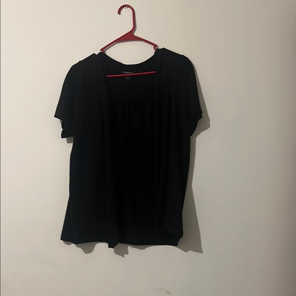 Lane Bryant Black Relaxed Short Sleeve T-Shirt